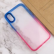Чехол TPU+PC Fresh sip series для Apple iPhone X / XS (5.8"") Розовый / Синий