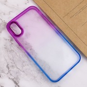 Чехол TPU+PC Fresh sip series для Apple iPhone X / XS (5.8"") Синий / Фиолетовый