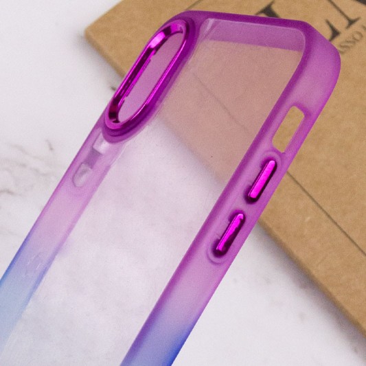 Чехол TPU+PC Fresh sip series для Apple iPhone X / XS (5.8"") Синий / Фиолетовый - изображение 3