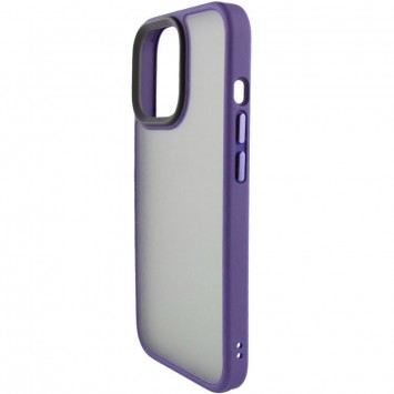 TPU+PC чехол для Apple iPhone 14 Pro (6.1"") - Metal Buttons Темно-фиолетовый - Чехлы для iPhone 14 Pro - изображение 1