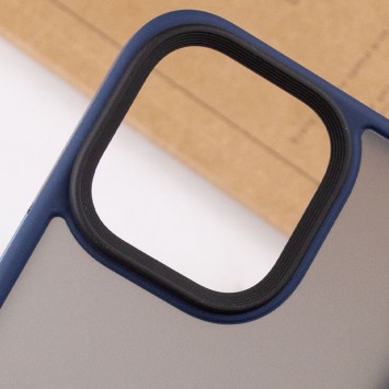 TPU+PC чохол для Apple iPhone 14 Pro Max (6.7"") - Metal Buttons Синій - Чохли для iPhone 14 Pro Max - зображення 5 