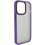 TPU+PC чехол для Apple iPhone 14 Pro Max (6.7"") - Metal Buttons Темно-фиолетовый