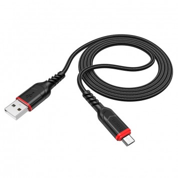 Кабель зарядки для телефона, планшета Hoco X59 Victory USB to MicroUSB (1m) Черный - MicroUSB кабели - изображение 2