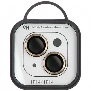 Защитное стекло на камеру для Apple iPhone 14 (6.1"") / 14 Plus (6.7"") - Metal Classic (в упак.) Золотой / Gold - Защита экрана для iPhone 14 Plus - изображение 1