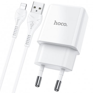 Зарядний пристрій HOCO N9 (1USB/2,1A) + Lightning Білий - Мережеві ЗП (220 В) - зображення 3 