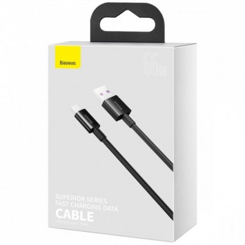 USB кабель для телефона Baseus Superior Series Fast Charging USB to Type-C PD 66W (2m) (CATYS-A) Черный - Type-C кабели - изображение 2