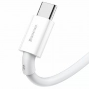 USB кабель для телефону Baseus Superior Series Fast Charging USB для Type-C PD 66W (2m) (CATYS-A) Білий