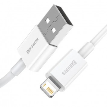 Кабель заряджання Apple Baseus Superior Series Fast Charging Lightning Cable 2.4A (1.5m) (CALYS-B) Білий - Lightning - зображення 1 