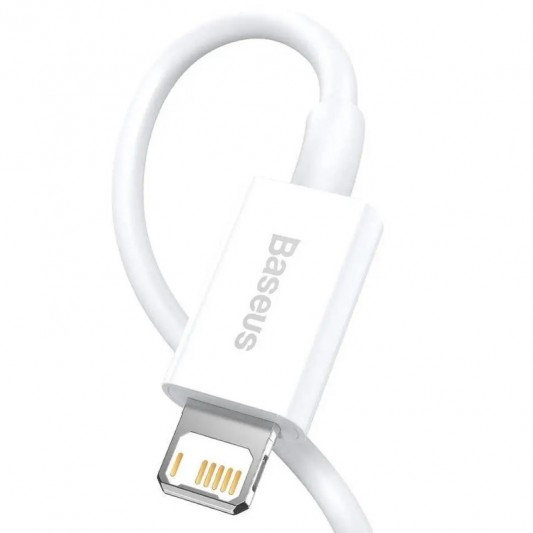 Кабель заряджання Apple Baseus Superior Series Fast Charging Lightning Cable 2.4A (1.5m) (CALYS-B) Білий - зображення 2 