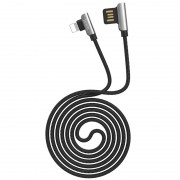 Кабель заряджання та синхронізації Hoco U42 Exquisite Steel Lightning cable (1.2m) Чорний