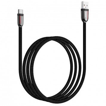 USB кабель для телефону Hoco U74 "Grand" Type-C (1.2m) Чорний - Type-C кабелі - зображення 2 