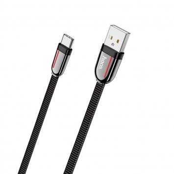 USB кабель для телефону Hoco U74 "Grand" Type-C (1.2m) Чорний - Type-C кабелі - зображення 3 