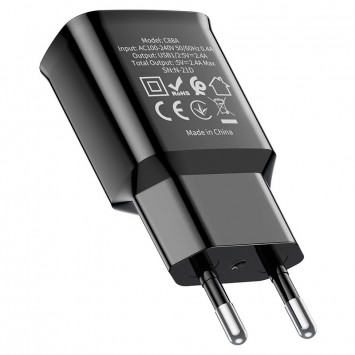 Зарядное устройство для телефона - HOCO C88A (2USB/2.4A) Черный - Сетевые зарядные устройства (220 В) - изображение 1