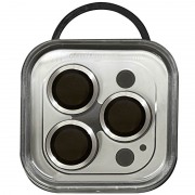 Защитное стекло на камеру для Apple iPhone 12 Pro Max - Metal Classic (в упак.) Серебряный / Silver