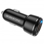 Автомобильная зарядка для телефона Borofone BZ17 QC3.0 (2USB/3A) + Type-C Черный