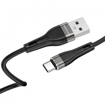 USB зарядний кабель Borofone BX46 Rush USB to Type-C (1m) Чорний - Type-C кабелі - зображення 2 
