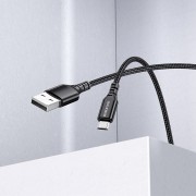 Дата кабель Borofone BX54 Ultra bright USB to MicroUSB (1m) Черный
