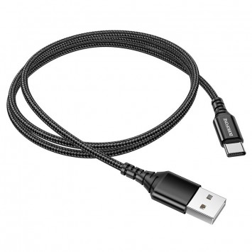 USB зарядний кабель Borofone BX54 Ultra bright USB to Type-C (1m) Чорний - Type-C кабелі - зображення 2 