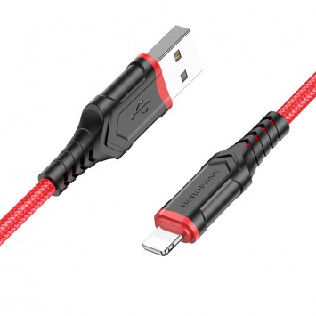 Кабель зарядки и синхронизации Borofone BX67 USB to Lightning (1m) Красный - Lightning - изображение 2