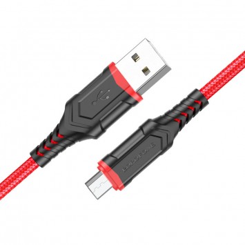 Дата кабель Borofone BX67 USB to MicroUSB (1m) Красный - MicroUSB кабели - изображение 1