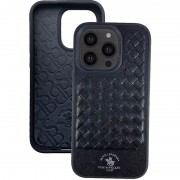 Кожаный чехол для Apple iPhone 14 Pro (6.1"") - Polo Santa Barbara Black