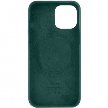 Зелений шкіряний чохол з MagSafe для Apple iPhone 14 Plus (6.7') - Leather Case (AA)