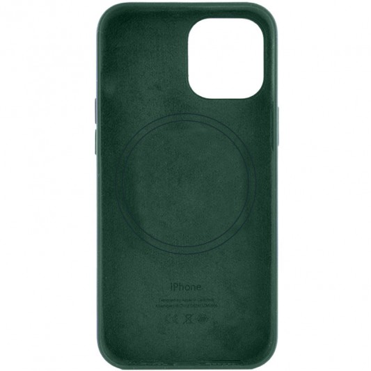 Шкіряний чохол для Apple iPhone 14 Pro Max (6.7"") - Leather Case (AA) with MagSafe Military green - зображення 1 