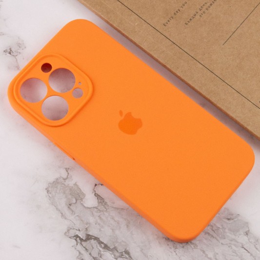 Чохол для Apple iPhone 14 Pro (6.1"") - Silicone Case Full Camera Protective (AA) Помаранчевий / Kumquat - зображення 3 