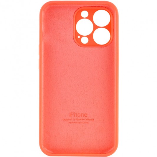 Чохол для Apple iPhone 14 Pro (6.1"") - Silicone Case Full Camera Protective (AA) Помаранчевий / Pink citrus - зображення 1 