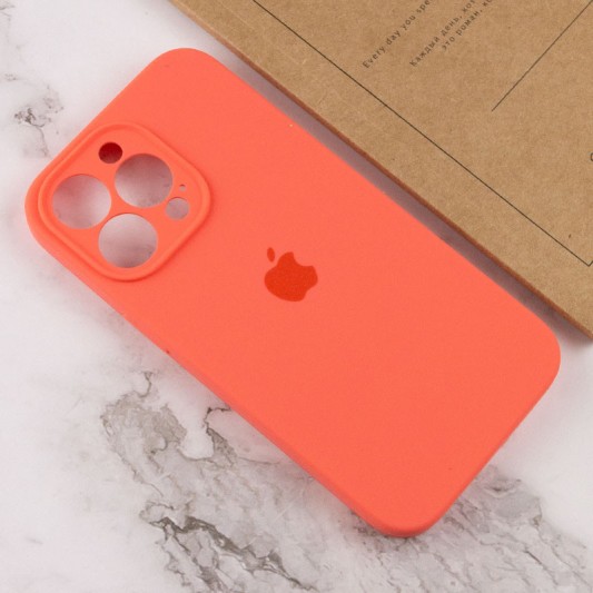 Чохол для Apple iPhone 14 Pro (6.1"") - Silicone Case Full Camera Protective (AA) Помаранчевий / Pink citrus - зображення 3 