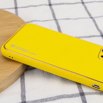 Кожаный чехол для Apple iPhone 14 (6.1"") - Xshield Желтый / Yellow - Чехлы для iPhone 14 - изображение 2
