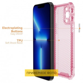 Чехол TPU Ease Carbon color series для Apple iPhone 11 Pro (5.8"") Розовый / Прозрачный - Чехлы для iPhone 11 Pro - изображение 1