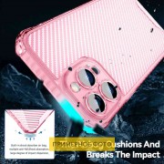 Чехол TPU Ease Carbon color series для Apple iPhone 11 Pro Max (6.5"") Розовый / Прозрачный
