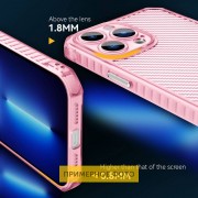 Чехол TPU Ease Carbon color series для Apple iPhone 11 Pro Max (6.5"") Розовый / Прозрачный