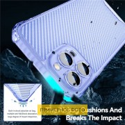 Чехол TPU Ease Carbon color series для Apple iPhone 11 Pro Max (6.5"") Синий / Прозрачный