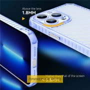 Чехол TPU Ease Carbon color series для Apple iPhone 11 Pro Max (6.5"") Синий / Прозрачный