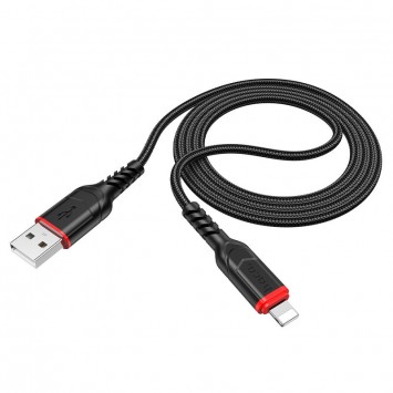 Кабель зарядки и синхронизации Hoco X59 Victory USB to Lightning (1m) Черный - Lightning - изображение 2
