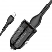 Автомобильная зарядка для телефона Hoco NZ2 Link PD30W+QC3.0 + Type-C + Lightning Черный