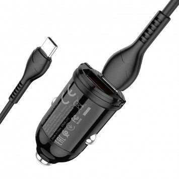 Автомобильная зарядка для телефона Hoco NZ2 Link PD30W+QC3.0 + Type-C + Type-C Черный - Автомобильные зарядные устройства - изображение 1
