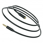 Аудіо кабель Borofone BL12 3.5 audio extension cable Male to Female (1m) Чорний