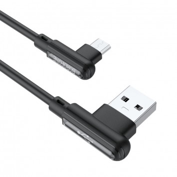 Дата кабель Borofone BX58 Lucky USB to MicroUSB (1m) Чорний - MicroUSB кабелі - зображення 3 