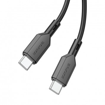 USB кабель для телефону Borofone BX70 Type-C to Type-C 60W (1m) Чорний - Type-C кабелі - зображення 1 
