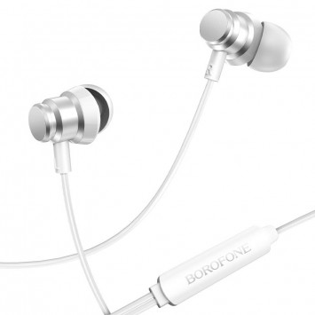 Навушники Borofone BM62 Prosperity Universal Moonlight Silver - Провідні навушники - зображення 1 