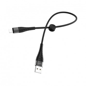 Кабель заряджання та синхронізації Borofone BX32 Munificent USB to Lightning (0.25m) Чорний - Lightning - зображення 1 