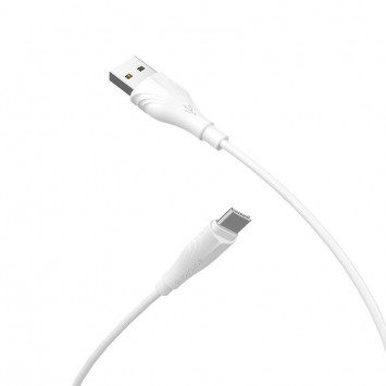 USB кабель зарядки Borofone BX18 Optimal USB to Type-C (3m) Белый - Type-C кабели - изображение 1