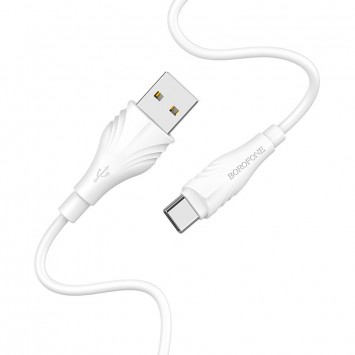 USB зарядний кабель Borofone BX18 Optimal USB to Type-C (3m) Білий - Type-C кабелі - зображення 2 