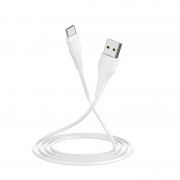 USB зарядний кабель Borofone BX18 Optimal USB to Type-C (3m) Білий