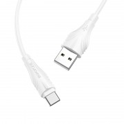 USB зарядний кабель Borofone BX18 Optimal USB to Type-C (3m) Білий