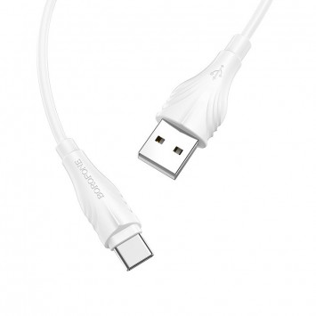 USB зарядний кабель Borofone BX18 Optimal USB to Type-C (3m) Білий - Type-C кабелі - зображення 4 