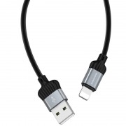 Кабель заряджання та синхронізації Borofone BX28 Dignity USB to Lightning (1m) Metal gray